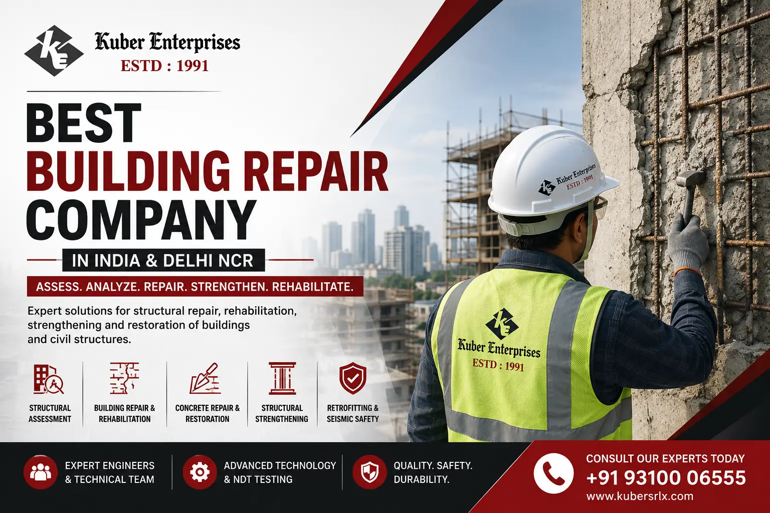 Best Building Repair Company in India – Kuber Enterprises
