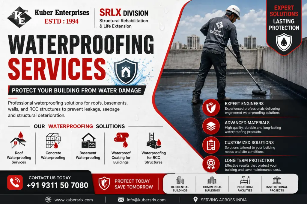 Waterproofing Services in India | Kuber Enterprises SRLX Division